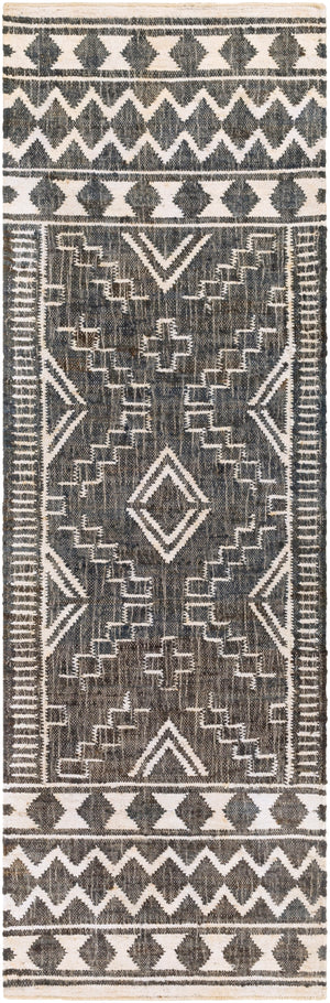 Cadence CEC-2300 Global Jute Rug CEC2300-268 Black, Charcoal, Beige 100% Jute 2'6" x 8'