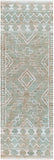 Cadence CEC-2302 Global Jute Rug CEC2302-268 Sage, Cream, Camel, Ice Blue, Tan 100% Jute 2'6" x 8'