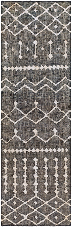 Cadence CEC-2303 Global Jute Rug CEC2303-268 Black, Charcoal, Beige 100% Jute 2'6" x 8'