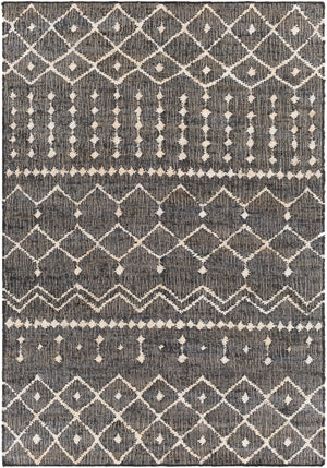 Cadence CEC-2303 Global Jute Rug CEC2303-81012 Black, Charcoal, Beige 100% Jute 8'10" x 12'