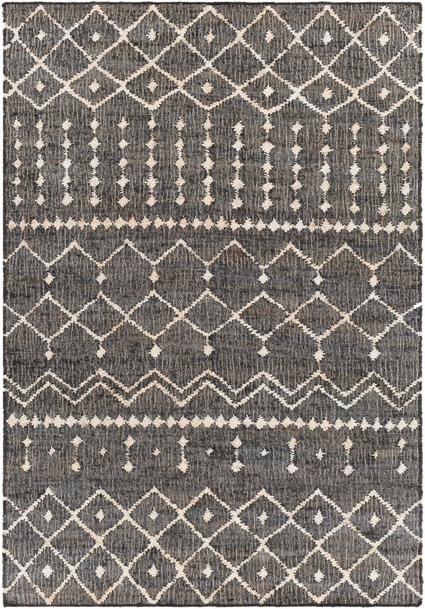 Cadence CEC-2303 Global Jute Rug CEC2303-81012 Black, Charcoal, Beige 100% Jute 8'10" x 12'