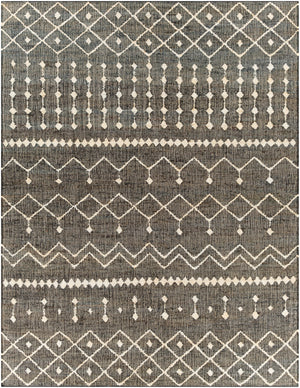 Cadence CEC-2303 Global Jute Rug CEC2303-810 Black, Charcoal, Beige 100% Jute 8' x 10'