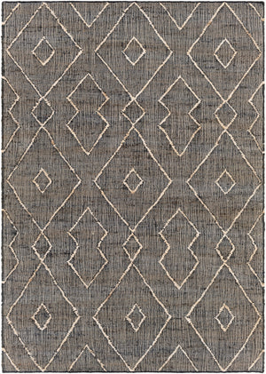 Cadence CEC-2306 Global Jute Rug CEC2306-81012 Black, Charcoal, Beige 100% Jute 8'10" x 12'