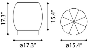 Zuo Modern Napa 100% Polyester, Plywood, MDF, Stainless Steel Modern Ottoman Ivory 100% Polyester, Plywood, MDF, Stainless Steel