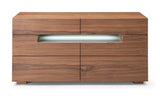 Modrest Ceres - Contemporary LED Walnut Dresser