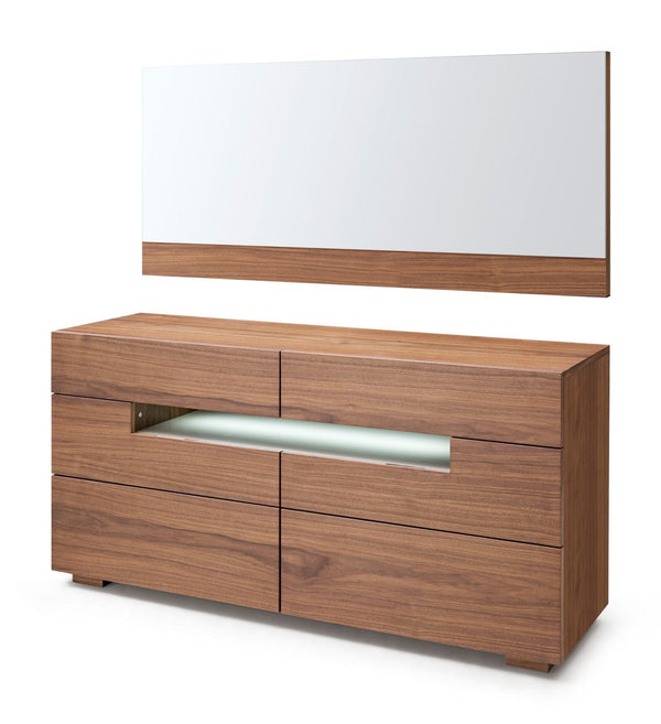 VIG Furniture Modrest Ceres - Contemporary LED Walnut Dresser VGWCCG05D-WAL-DRS