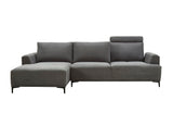 Pasargad Modern Lucca Sectional Sofa with Push Back Functional, Left Facing Chaise Grey Color CF-38L2G02L-PASARGAD
