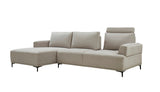 Pasargad Modern Lucca Sectional Sofa with Push Back Functional, Left Facing Chaise Beige Color CF-38L2G05L-PASARGAD