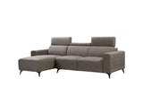 Pasargad Modern Bari Sectional Sofa with Push Back Functional, Left Facing Grey Color CF-46L2T14L-PASARGAD