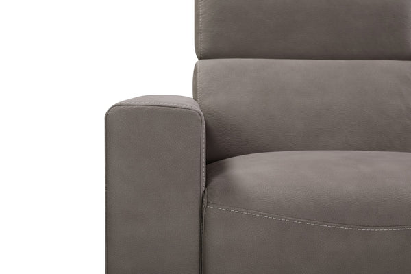 Pasargad Modern Bari Sectional Sofa with Push Back Functional, Left Facing Grey Color CF-46L2T14L-PASARGAD