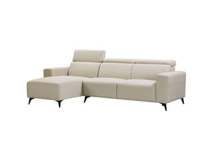 Pasargad Modern Bari Sectional Sofa with Push Back Functional, Left Facing Beige Color CF-46L2T15L-PASARGAD