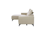 Pasargad Modern Bari Sectional Sofa with Push Back Functional, Left Facing Beige Color CF-46L2T15L-PASARGAD