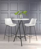 English Elm EE2714 100% Polyurethane, Plywood, Steel Modern Commercial Grade Bar Chair White, Black 100% Polyurethane, Plywood, Steel