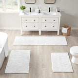 Beautyrest Plume Transitional Feather Touch Reversible Bath Rug White 2x34" BR72-3763