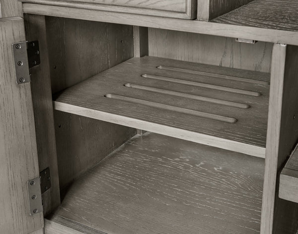 Newport 74" Stone Finish TV Console - Handcrafted with Elegant Design & Smart Storage Solutions