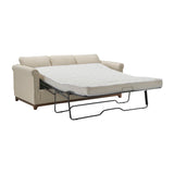 Sagebrook Home Contemporary Modern Sleeper Sofa, Ivory Kd 17079 Ivory/beige Rubber Wood