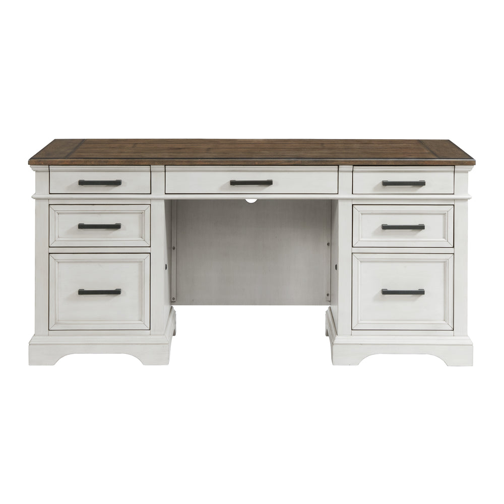Intercon Drake Frenchfarmhouse Executive Desk DK-HO-6630ED-RFO-C DK-HO-6630ED-RFO-C
