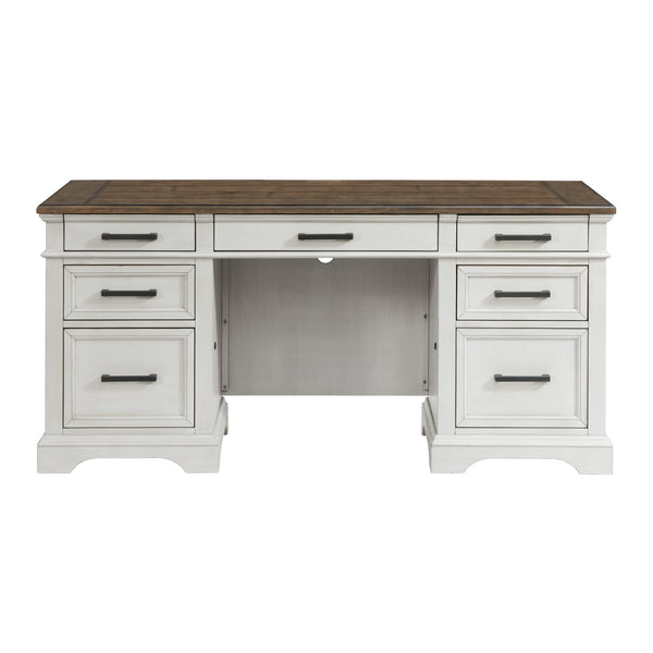 Intercon Drake Frenchfarmhouse Executive Desk DK-HO-6630ED-RFO-C DK-HO-6630ED-RFO-C