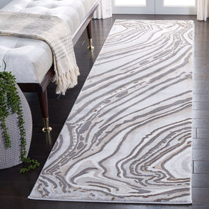 Craft 843 Contemporary Power Loomed 75% Polypropylene, 25% Polyester Rug Gold / Grey