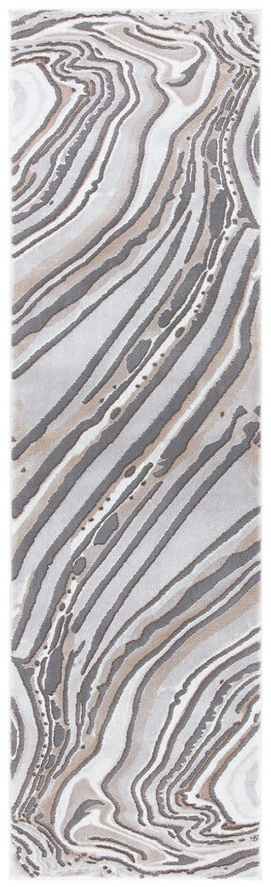 Craft 843 Contemporary Power Loomed 75% Polypropylene, 25% Polyester Rug Gold / Grey