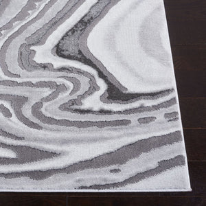 Craft 843 Contemporary Power Loomed 75% Polypropylene, 25% Polyester Rug Light Grey / Grey