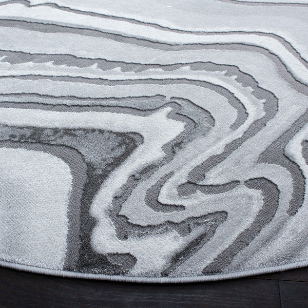 Craft 843 Contemporary Power Loomed 75% Polypropylene, 25% Polyester Rug Light Grey / Grey