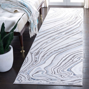 Craft 843 Contemporary Power Loomed 75% Polypropylene, 25% Polyester Rug Blue / Grey