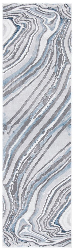 Craft 843 Contemporary Power Loomed 75% Polypropylene, 25% Polyester Rug Blue / Grey