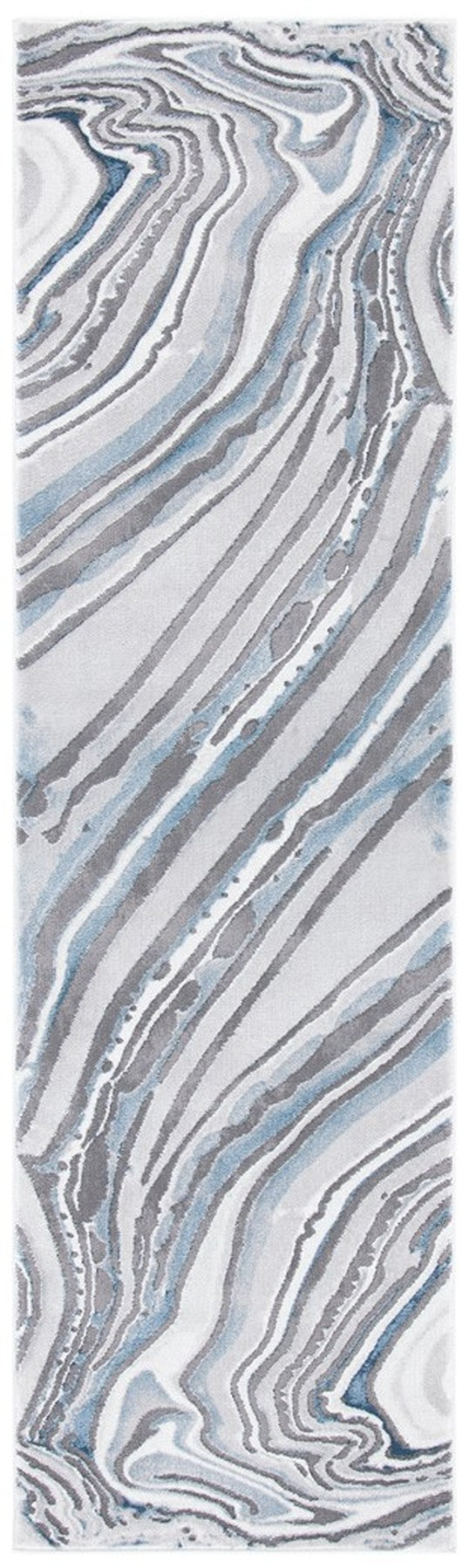 Craft 843 Contemporary Power Loomed 75% Polypropylene, 25% Polyester Rug Blue / Grey