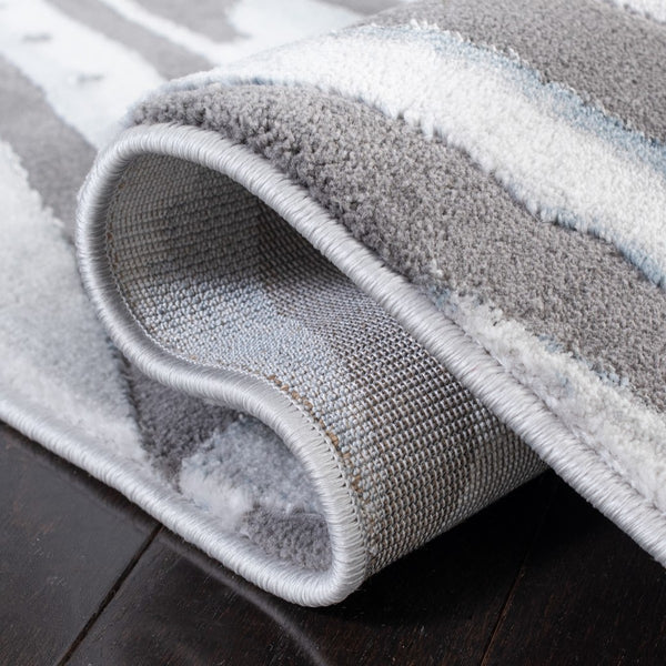 Craft 843 Contemporary Power Loomed 75% Polypropylene, 25% Polyester Rug Blue / Grey