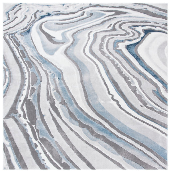 Craft 843 Contemporary Power Loomed 75% Polypropylene, 25% Polyester Rug Blue / Grey