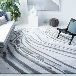 Craft 843 Contemporary Power Loomed 75% Polypropylene, 25% Polyester Rug Blue / Grey