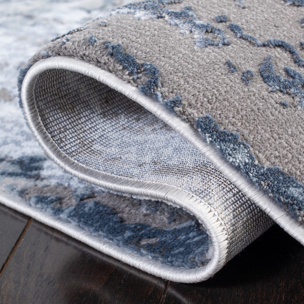 Craft 844 Contemporary Power Loomed 80% Polypropylene, 20% Polyester Rug Blue / Grey