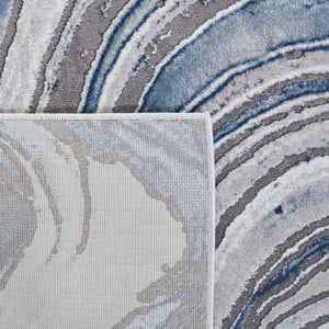 Craft 845 Contemporary Power Loomed 75% Polypropylene, 25% Polyester Rug Blue / Grey