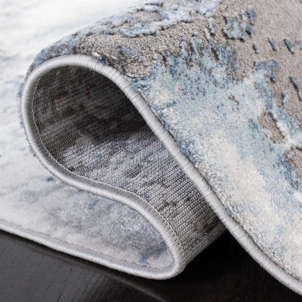 Craft 850 Contemporary Power Loomed 90% Polypropylene, 10% Polyester Rug Blue / Grey