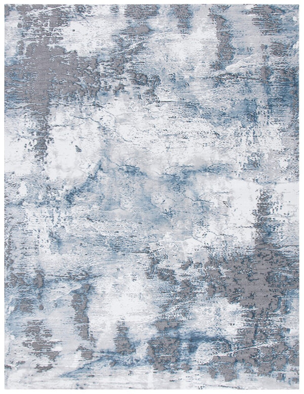 Craft 850 Contemporary Power Loomed 90% Polypropylene, 10% Polyester Rug Blue / Grey