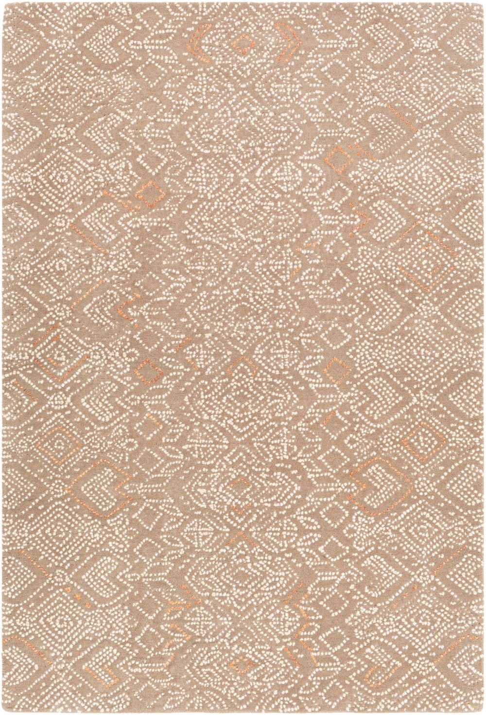 Corfu CFU-2300 Global Wool Rug CFU2300-81012 Beige, Cream, Peach 100% Wool 8'10" x 12'