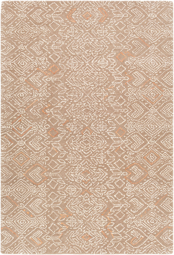Corfu CFU-2300 Global Wool Rug CFU2300-81012 Beige, Cream, Peach 100% Wool 8'10" x 12'