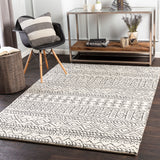 Corfu CFU-2302 Global Wool Rug CFU2302-81012 Cream, Black 100% Wool 8'10" x 12'