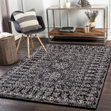 Corfu CFU-2303 Global Wool Rug CFU2303-81012 Black, Cream 100% Wool 8'10" x 12'