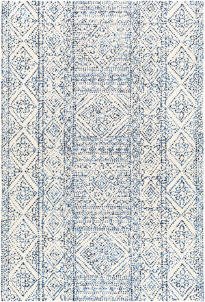 Corfu CFU-2305 Global Wool Rug CFU2305-81012 Cream, Denim, Navy 100% Wool 8'10" x 12'