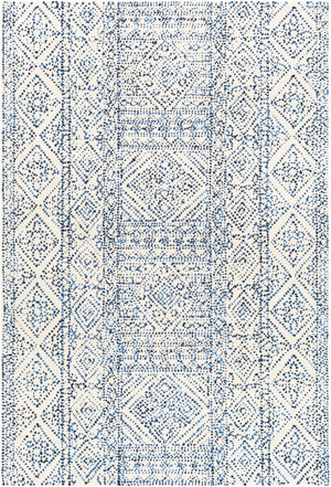 Corfu CFU-2305 Global Wool Rug CFU2305-81012 Cream, Denim, Navy 100% Wool 8'10" x 12'