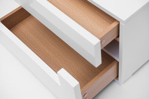 VIG Furniture Modrest Ceres - Modern LED White Lacquer Nightstand VGWCCG05-WHT