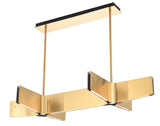 Bethel Brass LED Chandelier in Metal & Acrylic