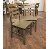 Walker Edison Modern Farmhouse Dining Chair, Set of 2 - Aged Grey in Solid Wood, High-Grade MDF, Wood Veneer CH2LBAGY 842158107930