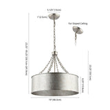 Safavieh Adison Chandelier Silver Metal / Resin CHA4019A