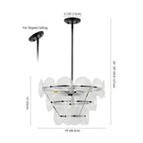 Safavieh Landreth Chandelier Black/Clear Metal/Glass CHA4026A