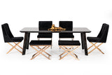 VIG Furniture Modrest Chadwick Modern Ebony & Rosegold Dining Table VGHB297T3-EBN
