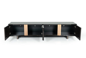 VIG Furniture Modrest Chadwick Modern Ebony & Rosegold TV Stand VGHB297F-EBN