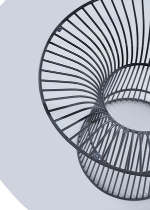 VIG Furniture Modrest Chandler - Modern Round Glass & Black Stainless Steel Dining Table VGZAT007-1-BLK-DT